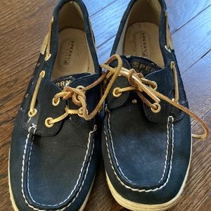 Sperry Bluefish Metallic Dot Boat Shoe black and gold